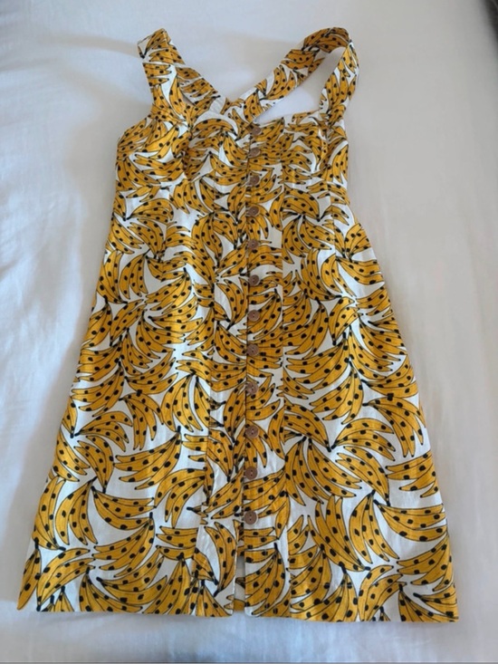 Farm Rio Dresses & Skirts - FARM Rio Yellow Banana-Print Mini Dress